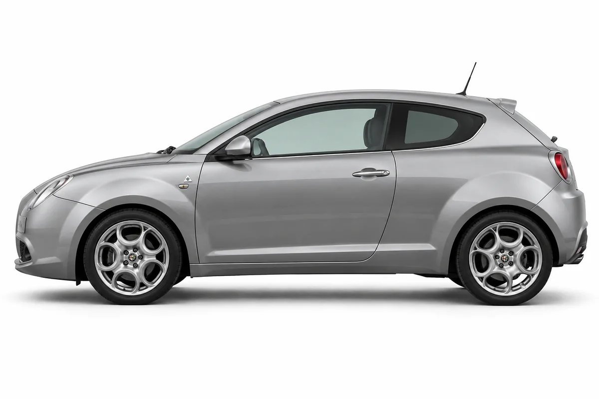 Illustrative side view of Alfa Romeo MiTo; model year and body style may differ
