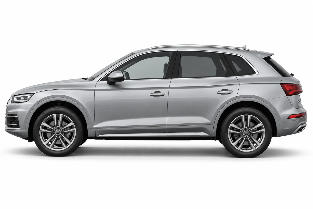 Illustrative side view of Audi Q5; model year and body style may differ