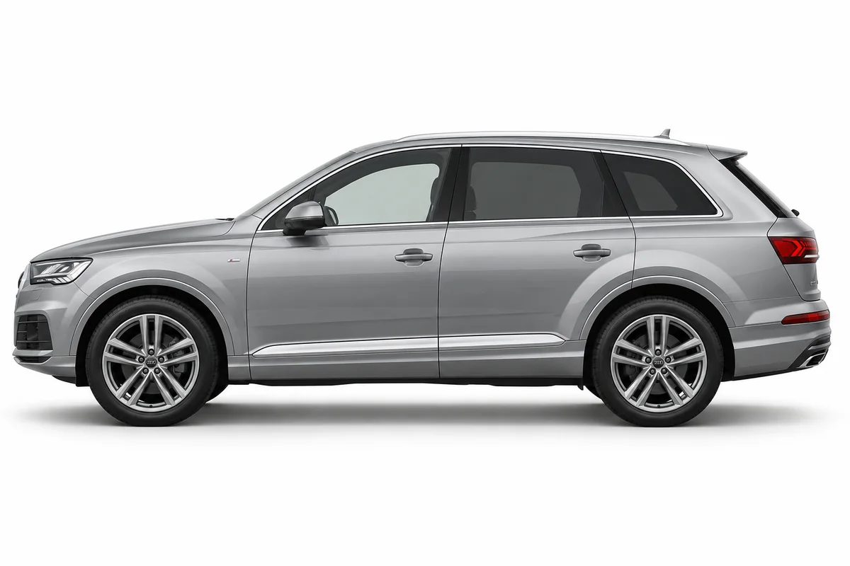 Illustrative side view of Audi Q7; model year and body style may differ