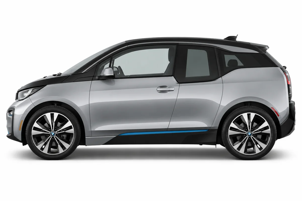 Illustrative side view of BMW i3; model year and body style may differ