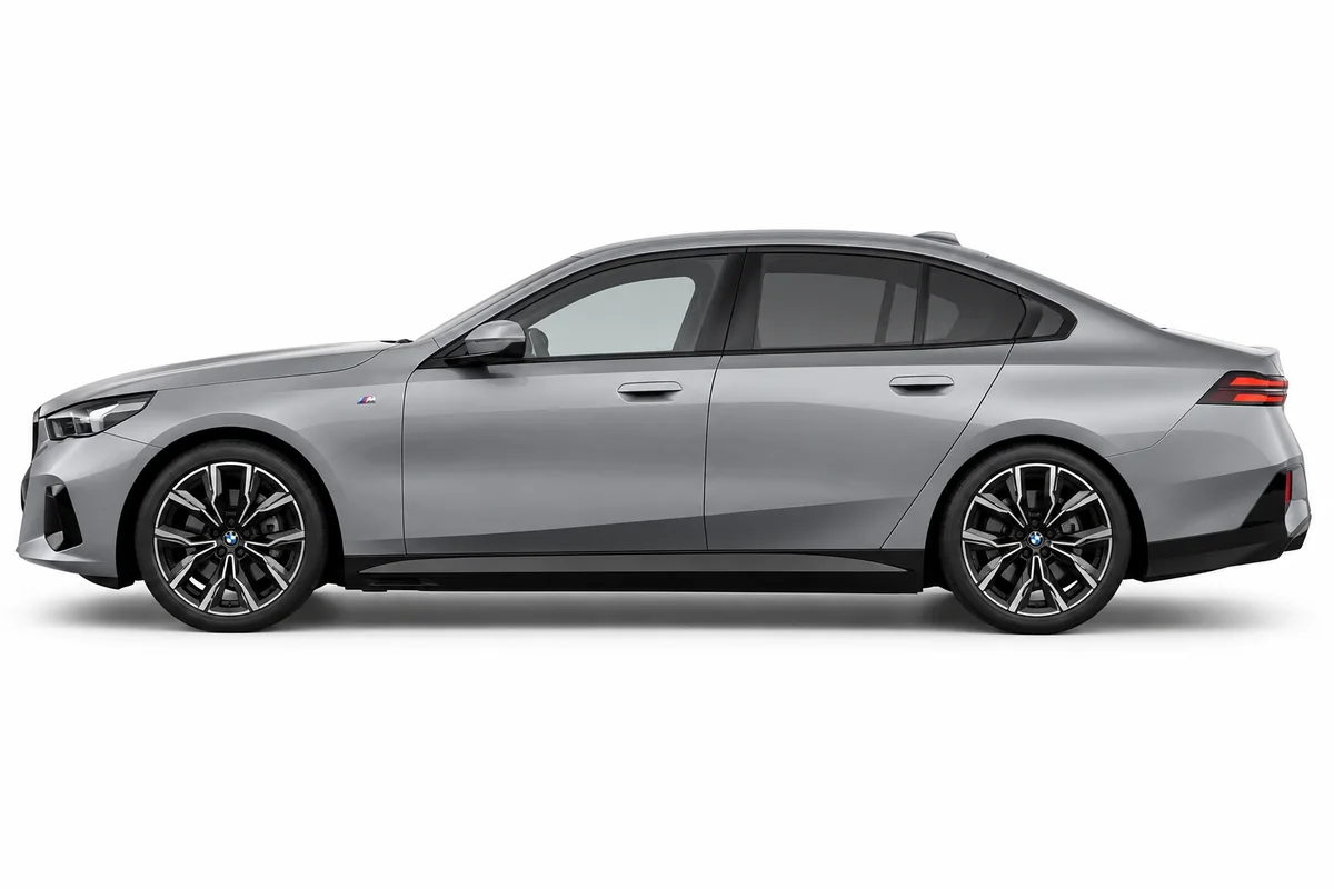 Illustrative side view of BMW i5; model year and body style may differ