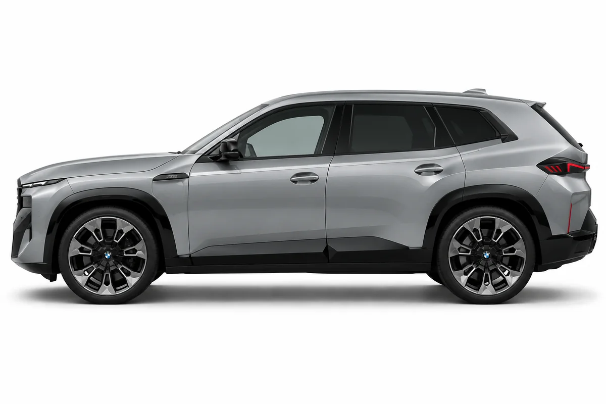 Illustrative side view of BMW Xm; model year and body style may differ