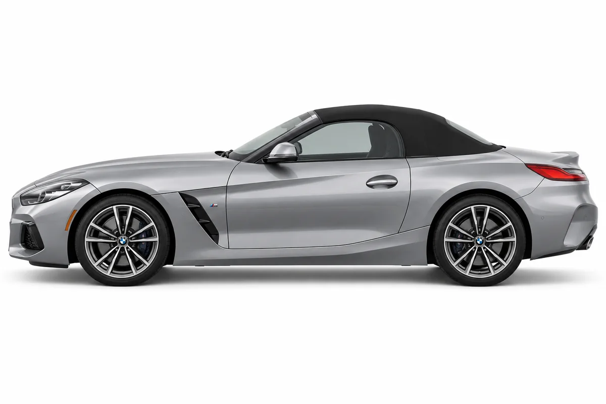 Illustrative side view of BMW Z4; model year and body style may differ