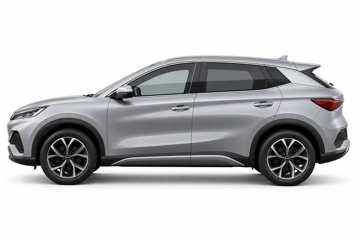 Illustrative side view of BYD Atto 3; model year and body style may differ