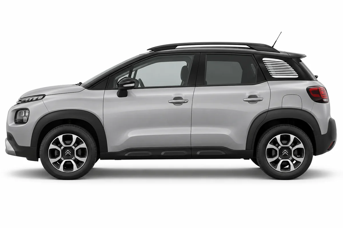 Illustrative side view of Citroën C3 Aircross; model year and body style may differ