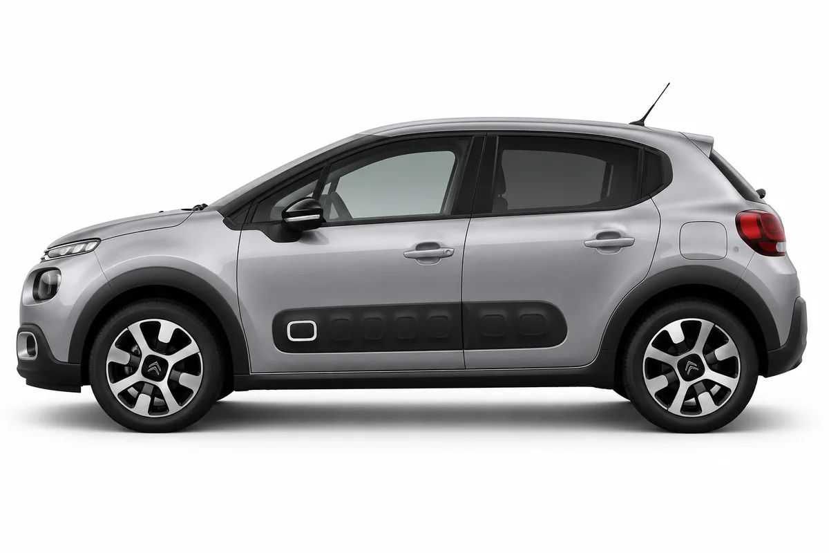Illustrative side view of Citroën C3; model year and body style may differ