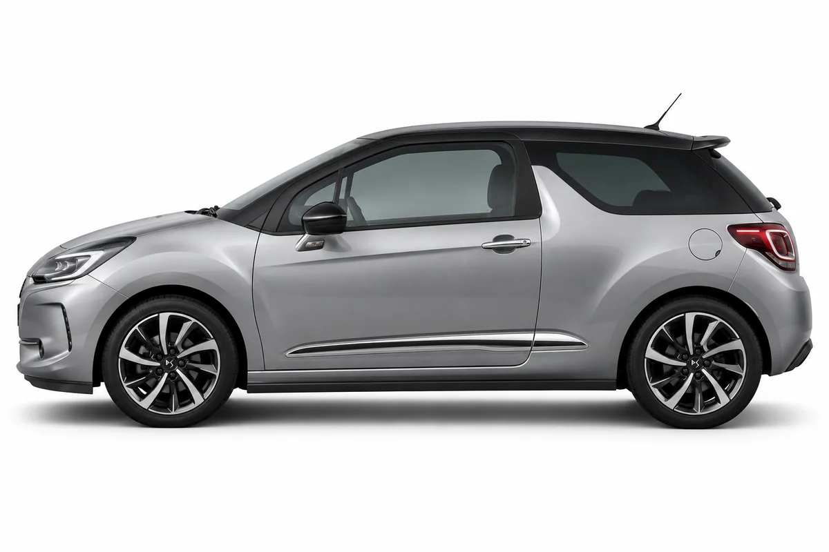 Illustrative side view of DS DS 3; model year and body style may differ