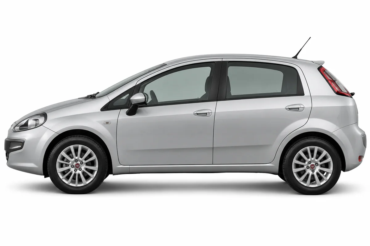 Illustrative side view of Fiat Punto Evo; model year and body style may differ