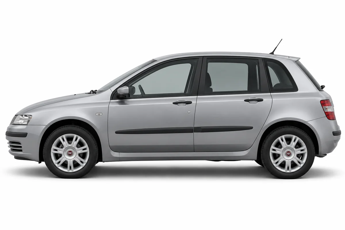 Illustrative side view of Fiat Stilo; model year and body style may differ