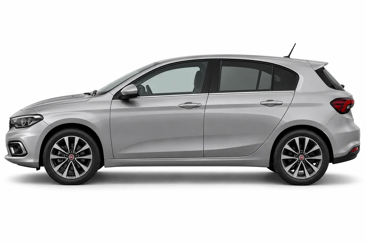 Illustrative side view of Fiat Tipo; model year and body style may differ