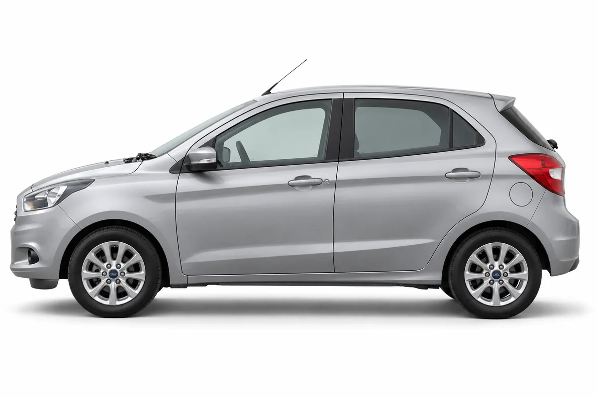 Illustrative side view of Ford KA Plus; model year and body style may differ