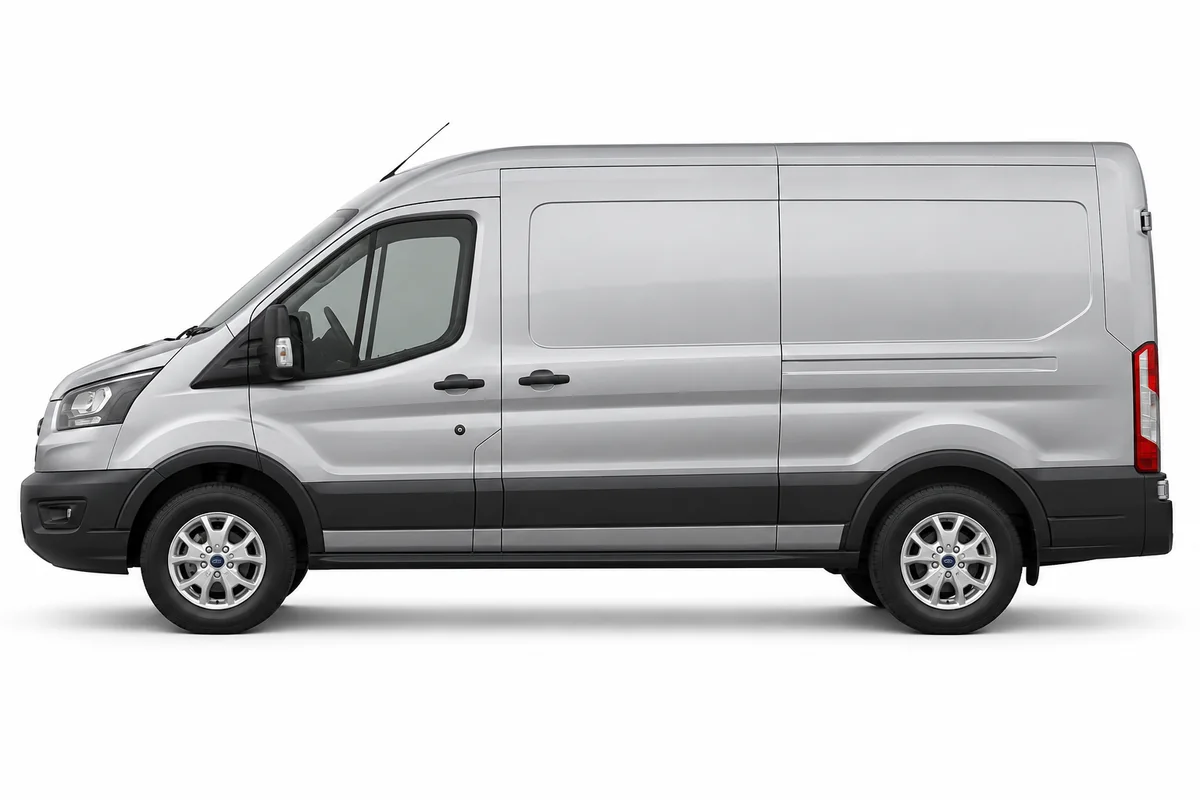 Illustrative side view of Ford Transit Van; model year and body style may differ