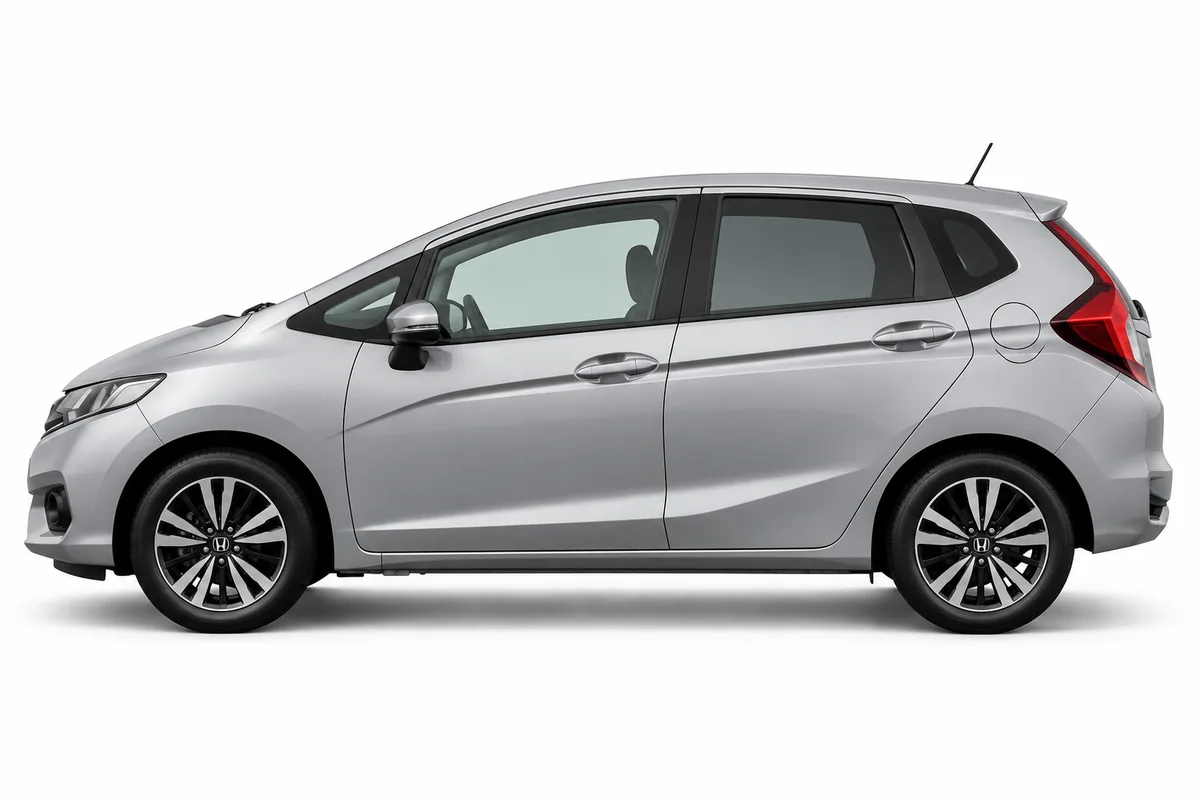 Illustrative side view of Honda Jazz; model year and body style may differ