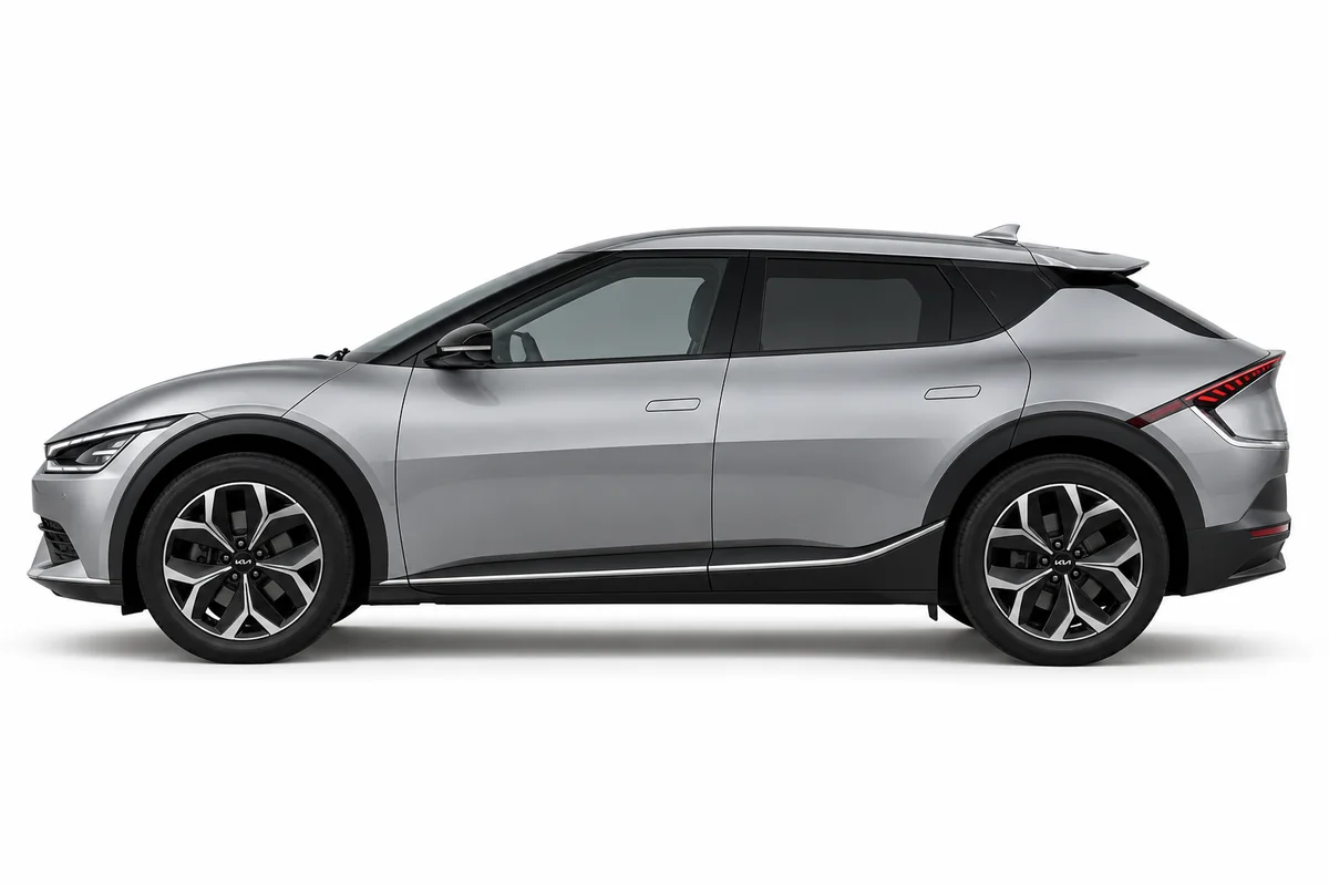 Illustrative side view of Kia EV6; model year and body style may differ