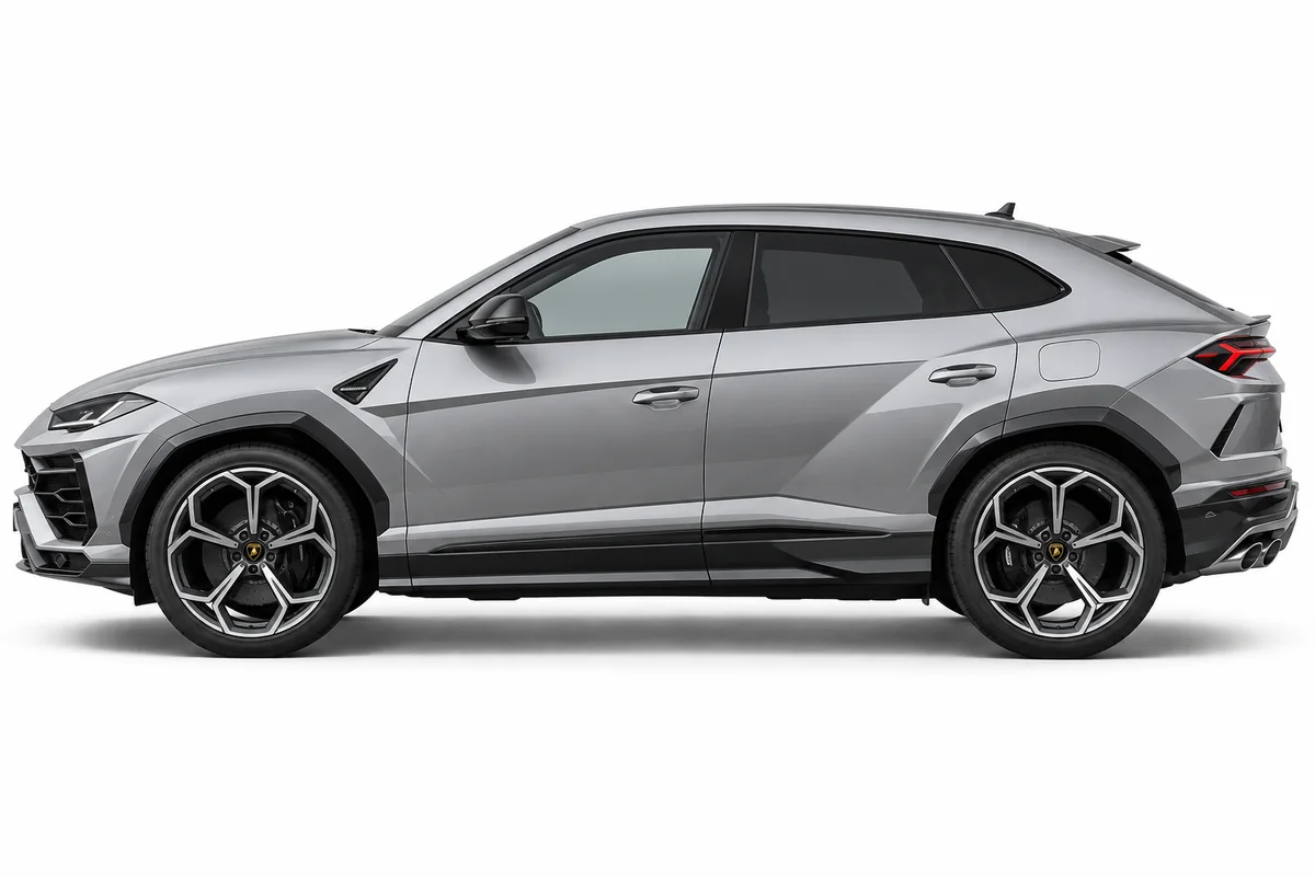 Illustrative side view of Lamborghini Urus; model year and body style may differ