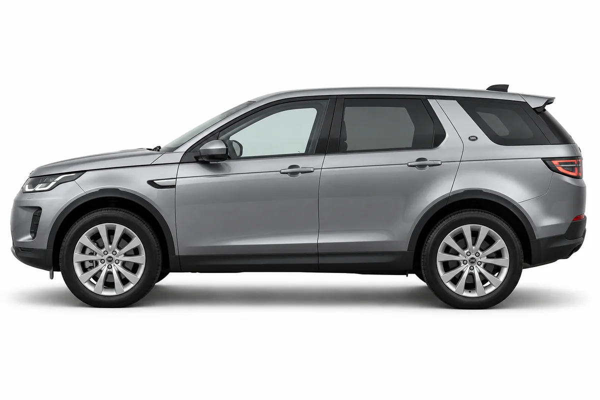 Illustrative side view of Land Rover Discovery Sport; model year and body style may differ