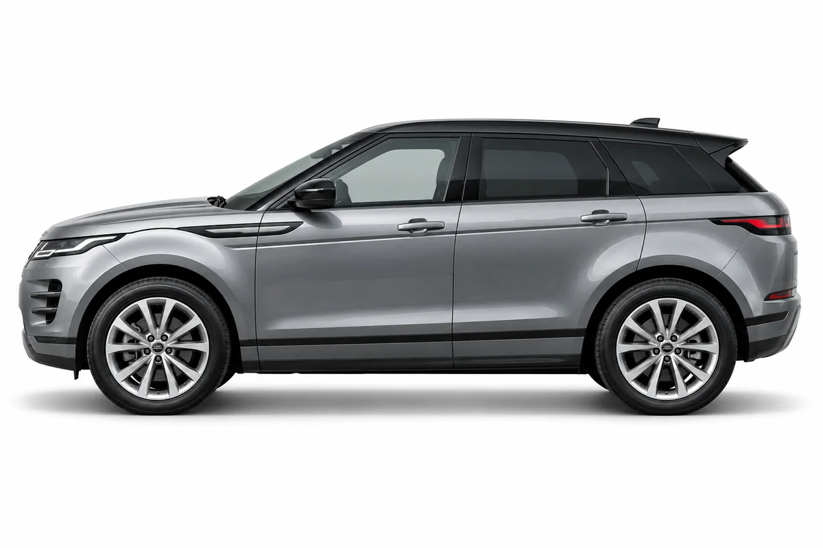 Illustrative side view of Land Rover Range Rover Evoque; model year and body style may differ