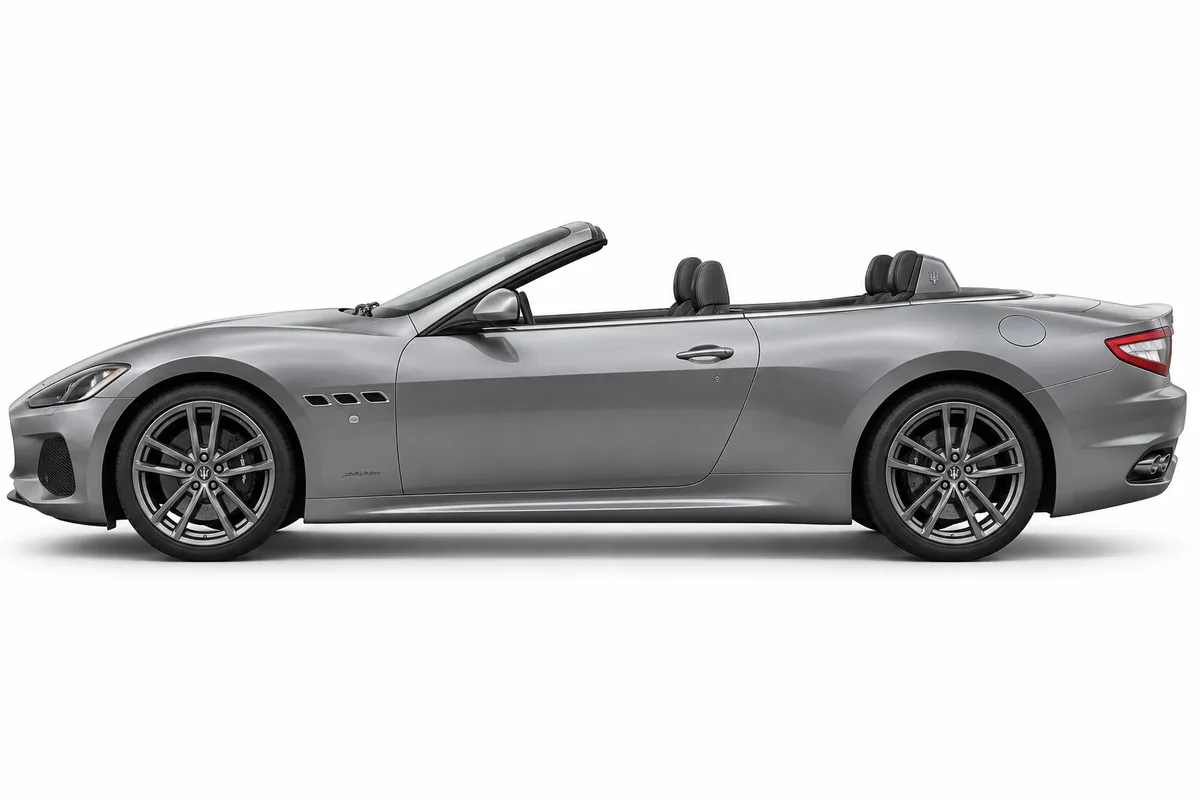 Illustrative side view of Maserati Gran Cabrio; model year and body style may differ