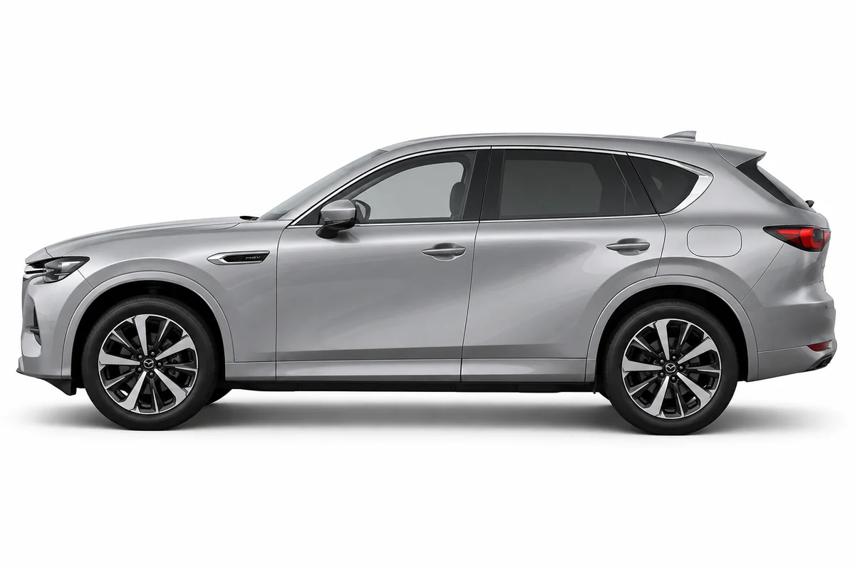 Illustrative side view of Mazda Cx-60; model year and body style may differ