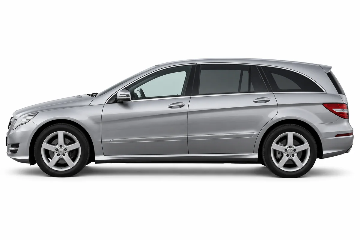 Illustrative side view of Mercedes-Benz R Class; model year and body style may differ