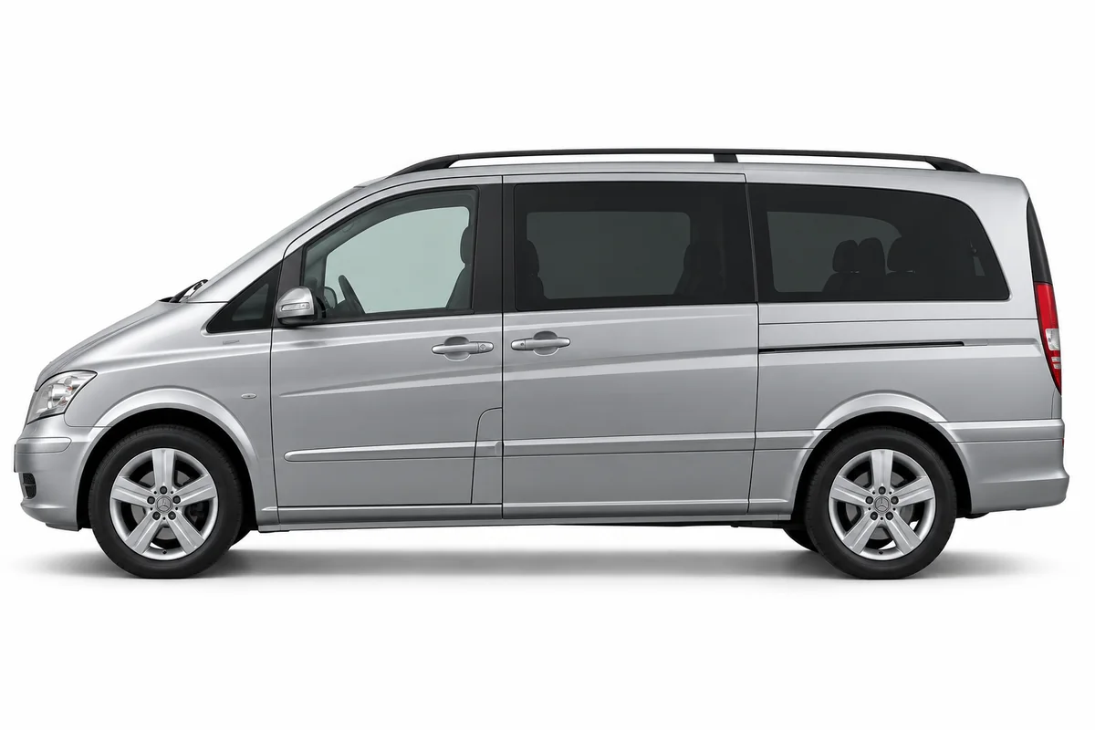 Illustrative side view of Mercedes-Benz Viano; model year and body style may differ