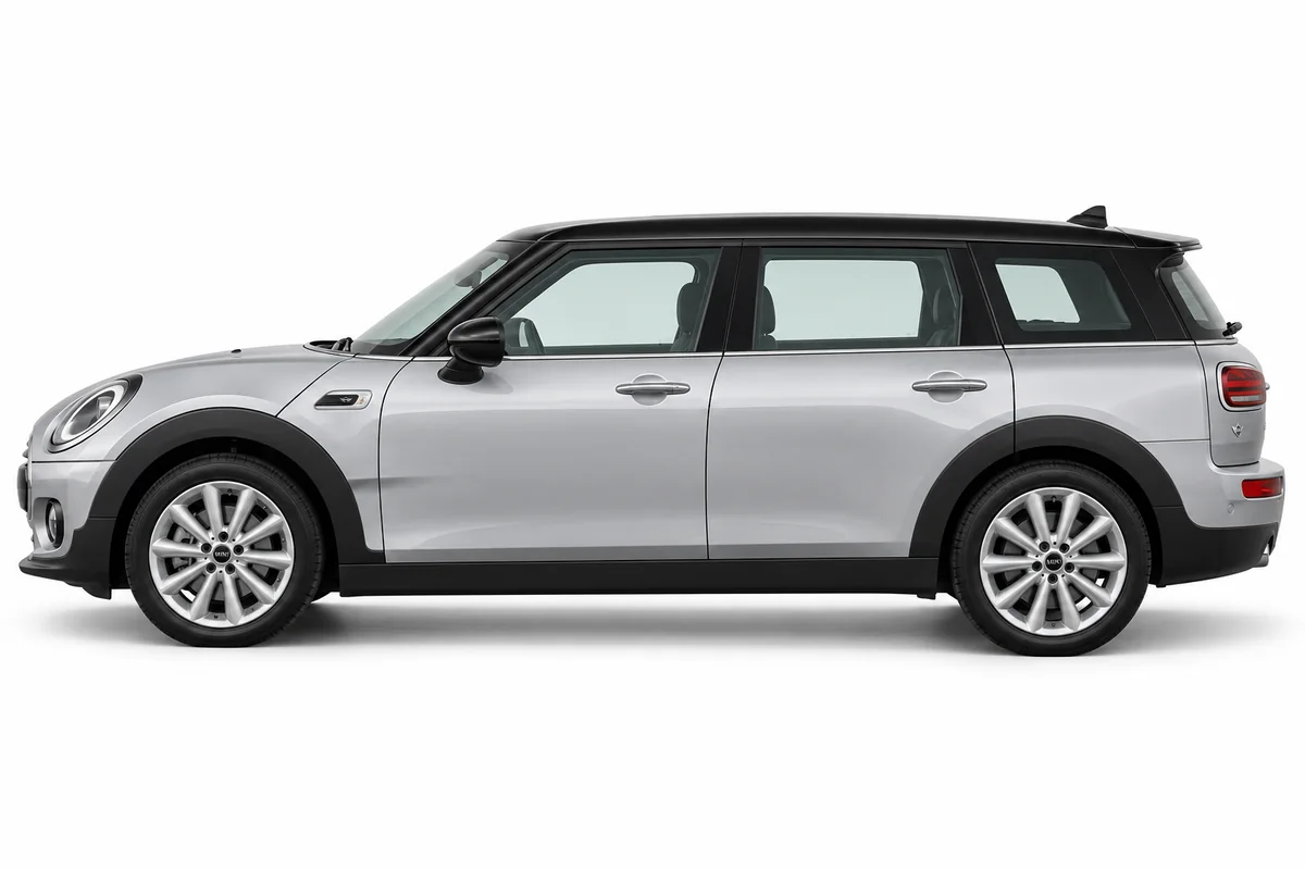 Illustrative side view of MINI Clubman; model year and body style may differ