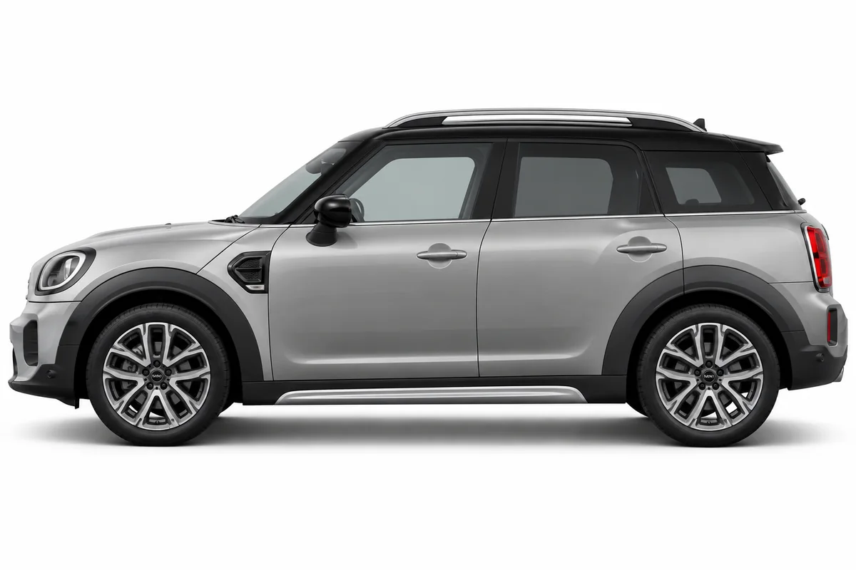 Illustrative side view of MINI Countryman; model year and body style may differ