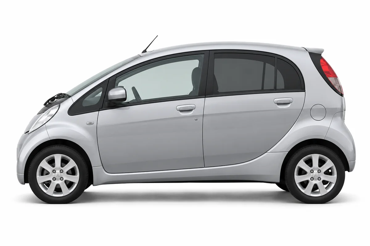 Illustrative side view of Mitsubishi i-MiEV; model year and body style may differ