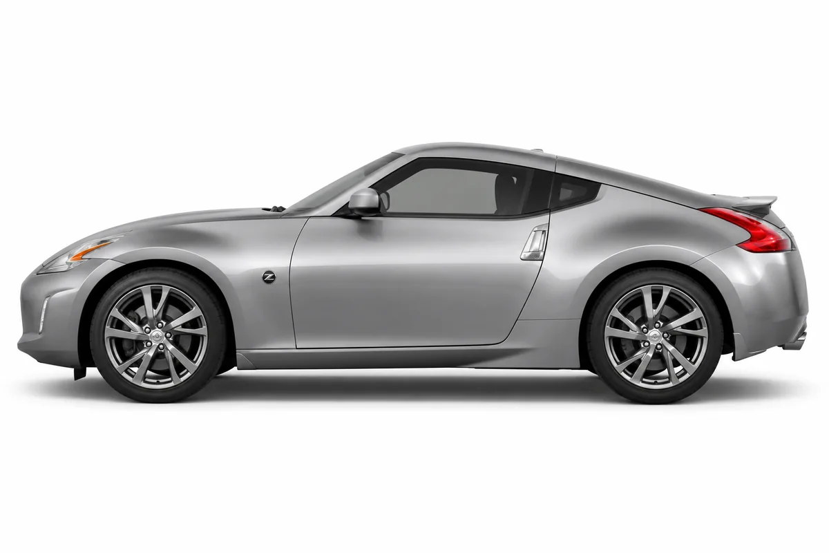 Illustrative side view of Nissan 370Z; model year and body style may differ