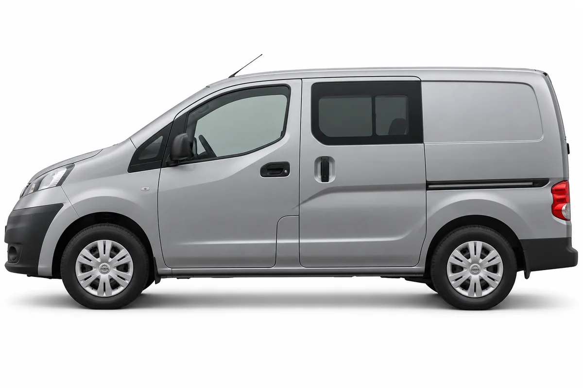 Illustrative side view of Nissan NV200(E); model year and body style may differ