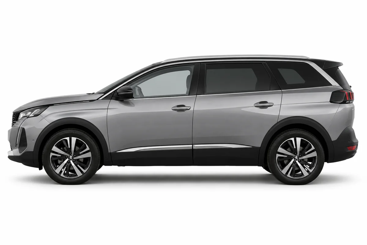 Illustrative side view of Peugeot 5008; model year and body style may differ
