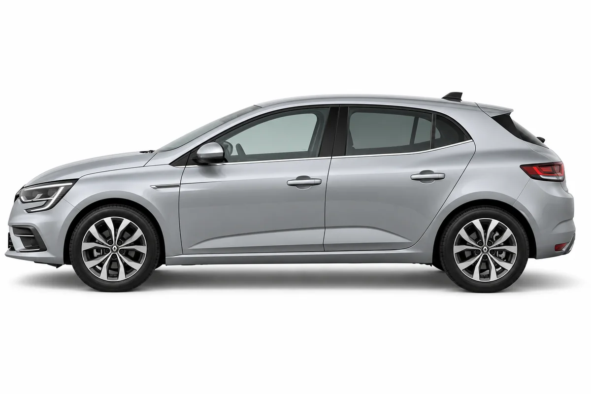 Illustrative side view of Renault MEGANE; model year and body style may differ