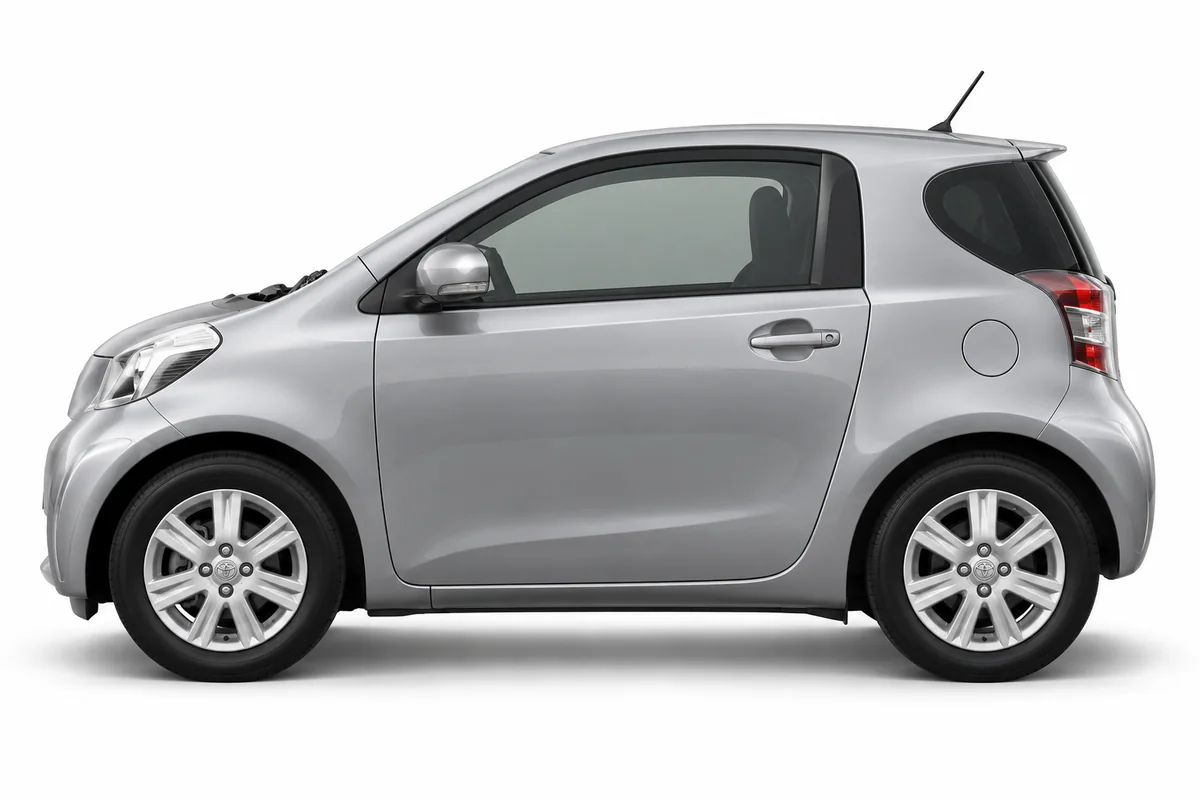 Illustrative side view of Toyota IQ; model year and body style may differ