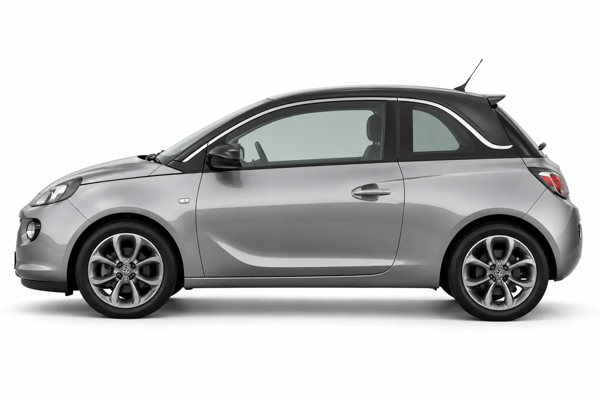 Illustrative side view of Vauxhall Adam; model year and body style may differ