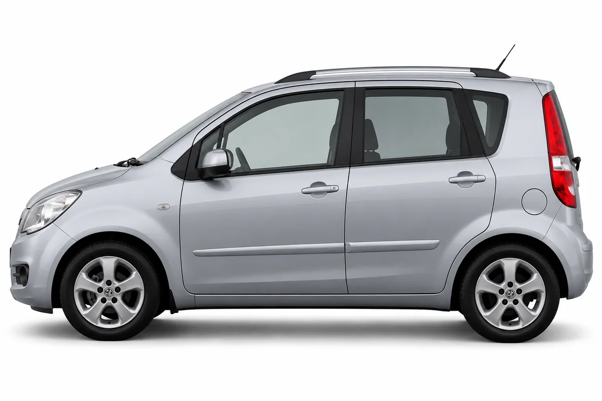 Illustrative side view of Vauxhall Agila; model year and body style may differ