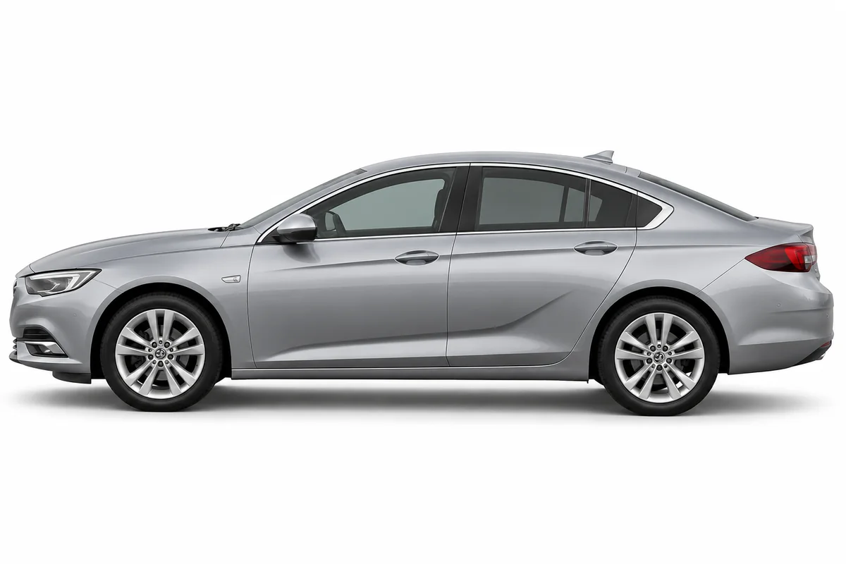 Illustrative side view of Vauxhall Insignia; model year and body style may differ