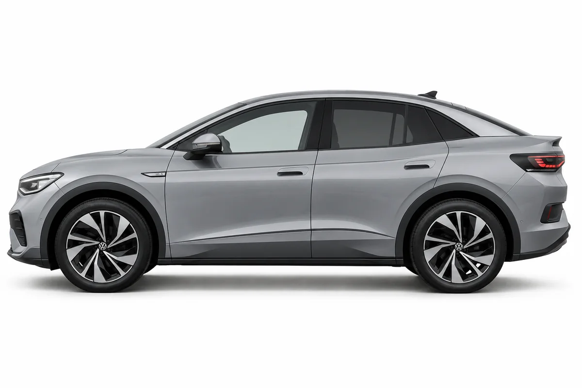Illustrative side view of Volkswagen ID 5; model year and body style may differ